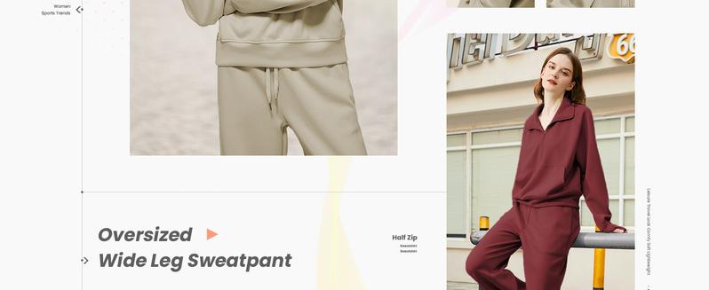 Casly Lamiit Women's 2 Piece Outfits Lounge Set 2026 Oversized Half Zip Sweatshirt Wide Leg Sweatpants Set Cozy Fabric Trendy Design All Match Stand Collar #Springfresh