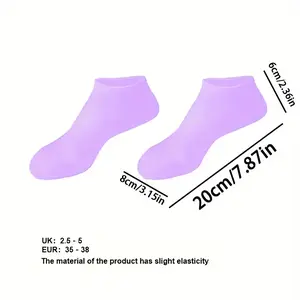 Women's Moisturizing Silicone Foot Socks, Anti-Friction Heel Protection, Ideal for Dry Cracked Feet, 1 Pair