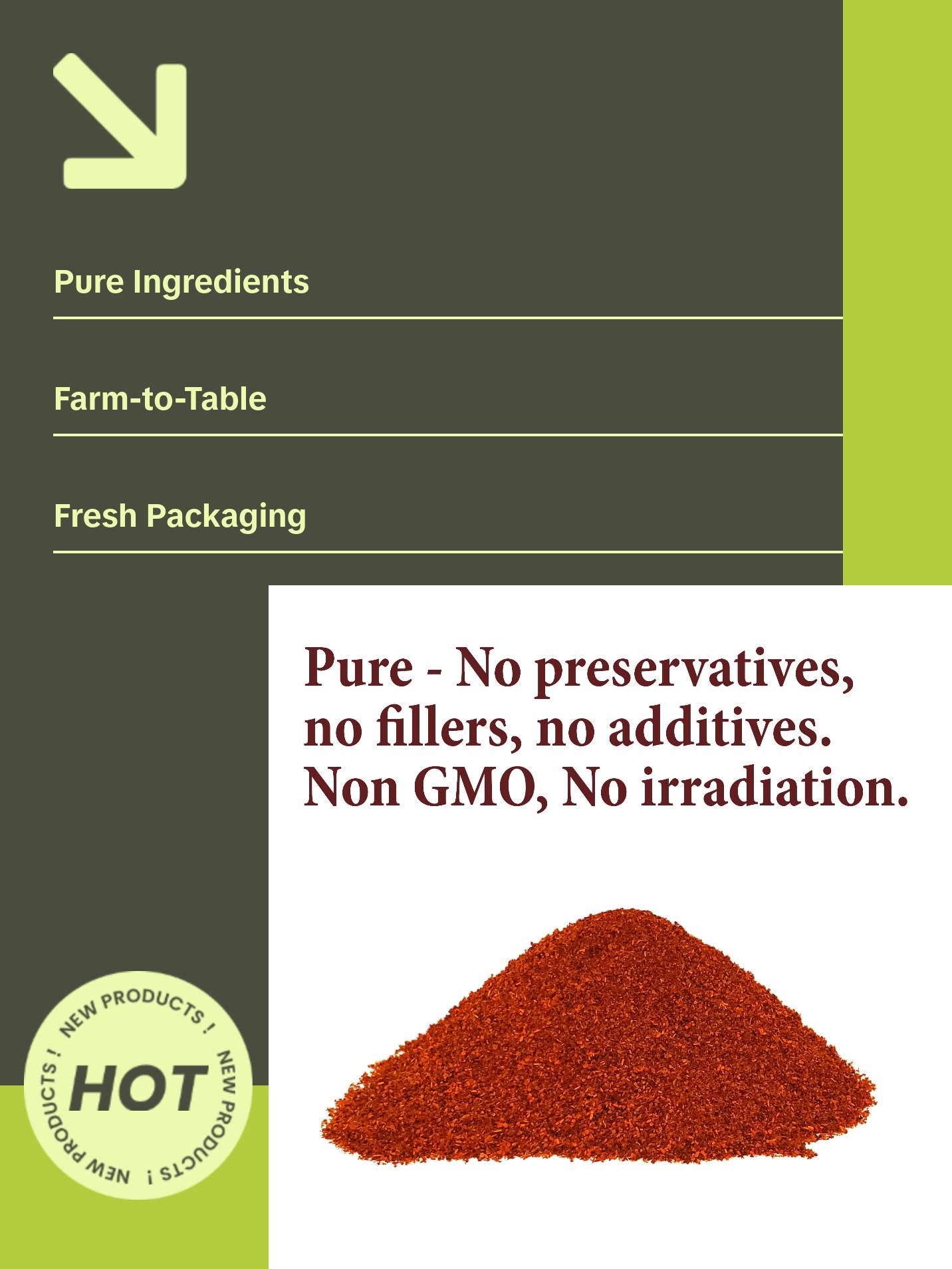 The Spice Way New Mexico Chili Powder - Pure & Premium Cayenne Pepper Seasoning - Oil Free Non-GMO