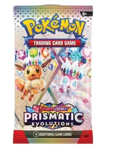 Pokemon Scarlet & Violet Prismatic Evolutions Single Booster Pack Artwork May Vary Trading Card Game