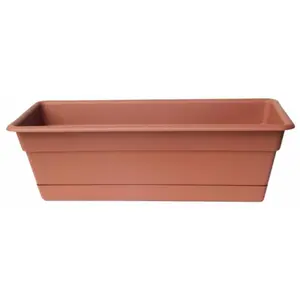 212 MAIN 24in Classic Rectangular Dura Cotta Window Box Planters, Outdoor Planters for Outside