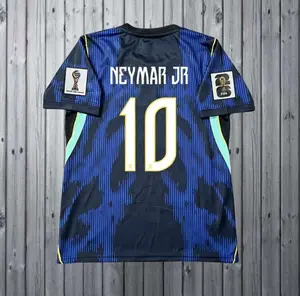 2026 away Blue #10 Neymar Short Sleeve Soccer Quick DryingJersey