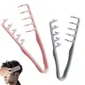Adults' 2-Pack Hair Care Comb & Styling Tool Set - ABS Durable Plastic Texturizing Grooming Combs for Textured, Damaged Hair, Instant Root Lift & Volume, Unscented, Gray & Pink Couple Bundle