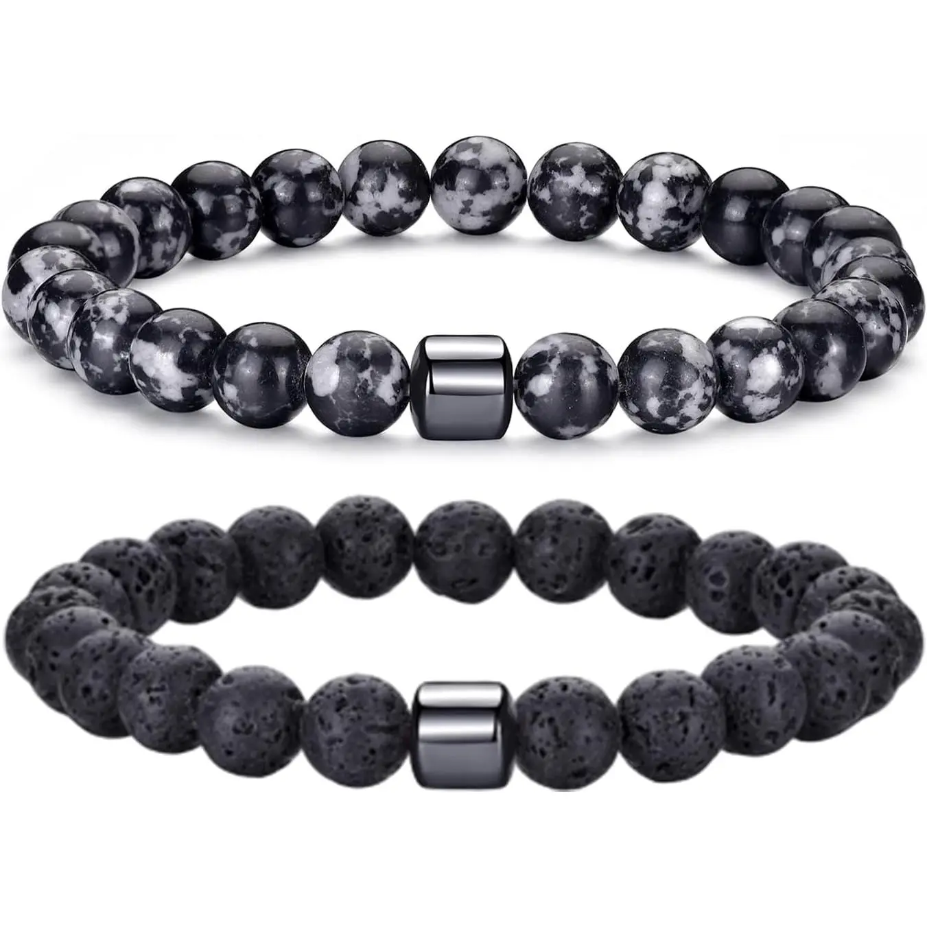 2,gray,lava rock bracelet