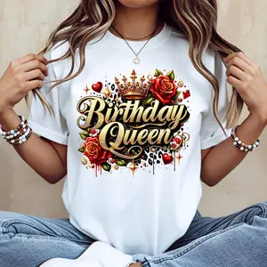 St Patrick's Day Tooth Pattern And Text Print T Shirt White Crew Neck Casual Tee For St Patrick's Day Celebration