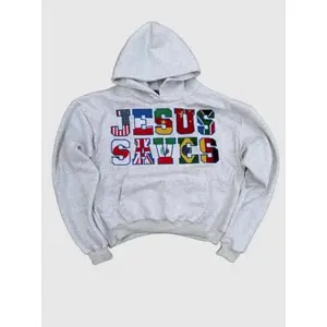 Jesus Saves College Logo Printed Hoodie, Christian Faith Apparel, Inspirational Religious Sweatshirt, Unisex Hoodie, Faith Based Gift Idea For Believers