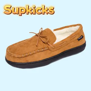 2025 New Fashion Men's Moccasin Slippers Foam House Shoes, Indoor and Outdoor Warm Loafer Slippers