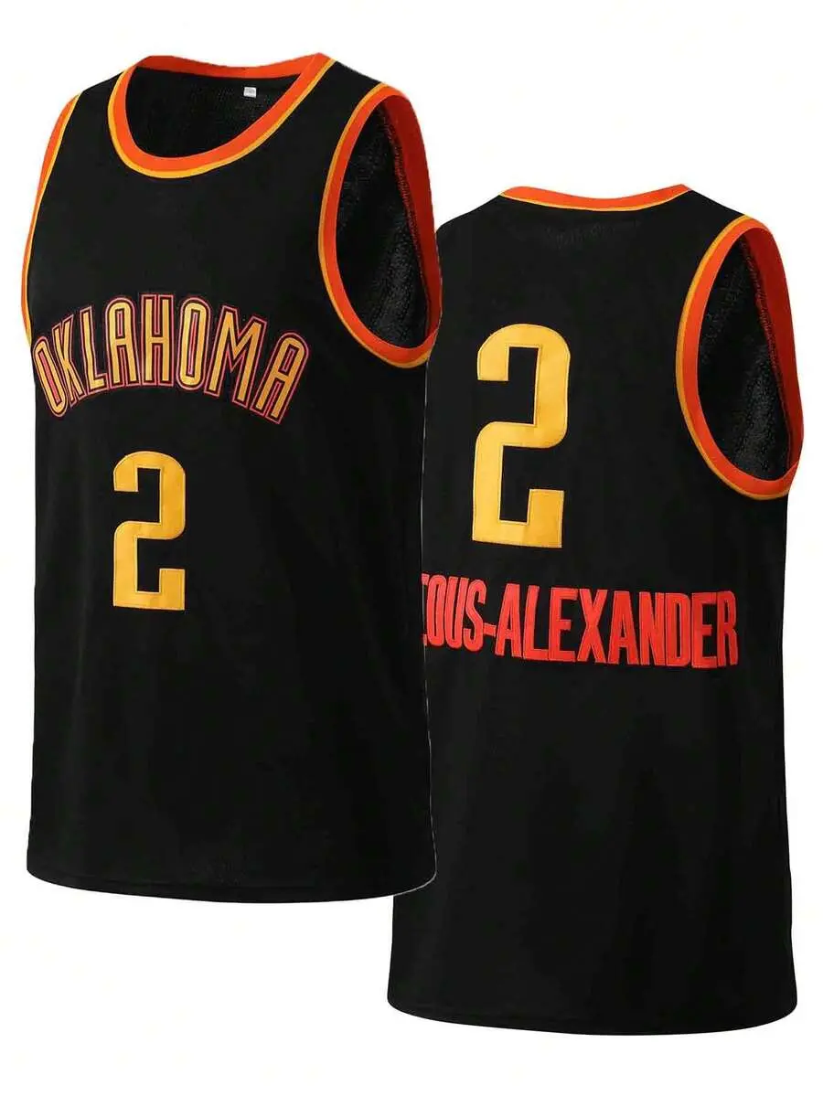 Atonmore Men's Basketball Jersey, Black, Embroidered & Stitched Basketball Singlet, Sleeveless Sports Top