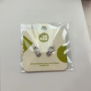Stone Chunky Huggie Hoop Charms