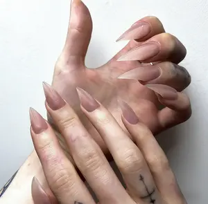 Mothers Day Gift Press On Nails Handmade Reusable Claw Fake Nails 10Pcs Gothic Alt Cosplay Versatile Easy Use Multiple Colors