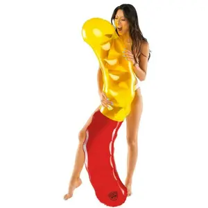 🐛 Giant Gummy Worm Pool Noodle Inflatable – Over 5 Feet Long!