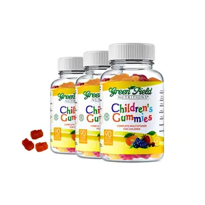 Greenfield Nutritions - Halal Multivitamin Gummies for Children, 90 Gummies Bears (Sales - Three Bottles)