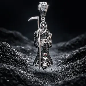 .925 Santa Muerte Pendant