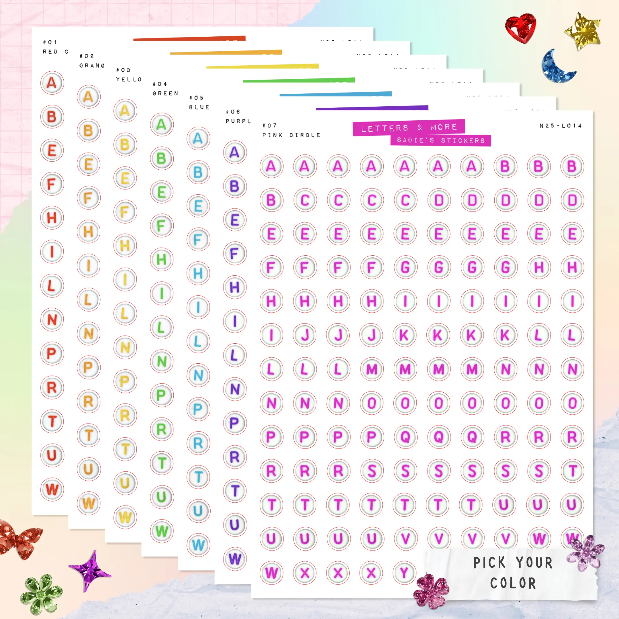 COLORFUL CIRCLE Letter Beads • Letters & More
