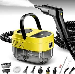 Steam Cleaner, Portable Steamer for Cleaning with 16pcs Accessories, 6-Level Adjustable and 15s Heat-Up, Handheld Steam Cleaner for Home, Tile, Dirt, Grout, Grease, Car Detailing