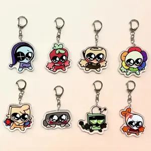 Dandy's World Acrylic Keychain, Dandys World Double Side, Brightney, Gigi, Glisten, Flutter, Poppy, Shrimpo, Connie, Dandys World Gift
