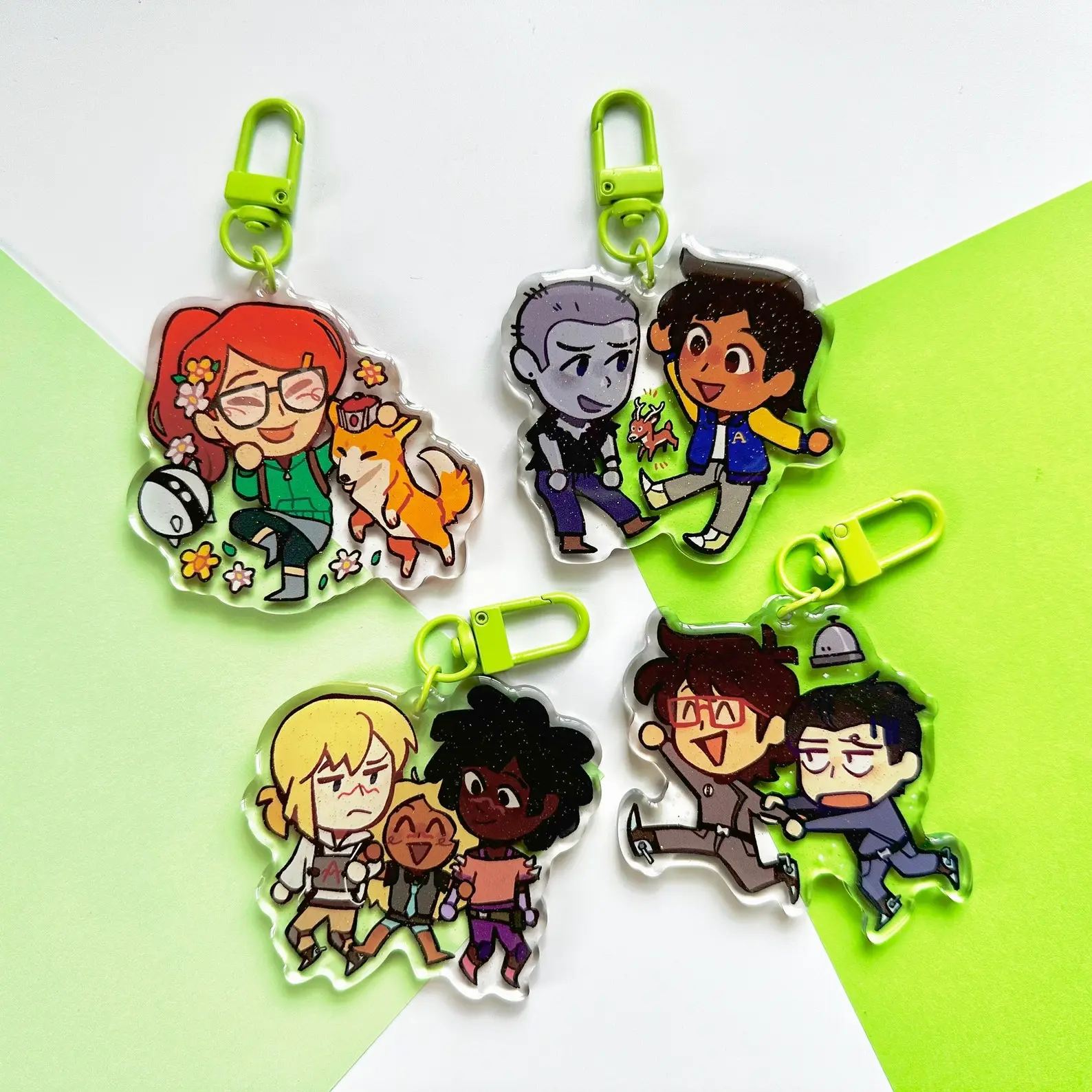 Infinity Train Glitter Epoxy Acrylic Keychain, Great For Daily Use Or As Thoughtful Little Gifts For Your Friends And Yourself