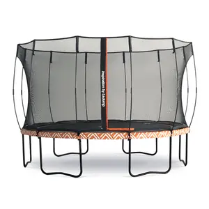 LEJUMP Springless Trampoline "LIGHTNING" Outdoor Trampoline for kids and adults 12 ft patented Trampoline fitness and Outdoor Games  Recreational Big Trampoline with Enclosure Net