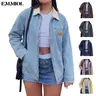 EMMIOL Barn Jean Jacket for Women Zipper 2026 Clean Fit Long Sleeve Denim Jackets Barn Jacket SohoChic Back to School