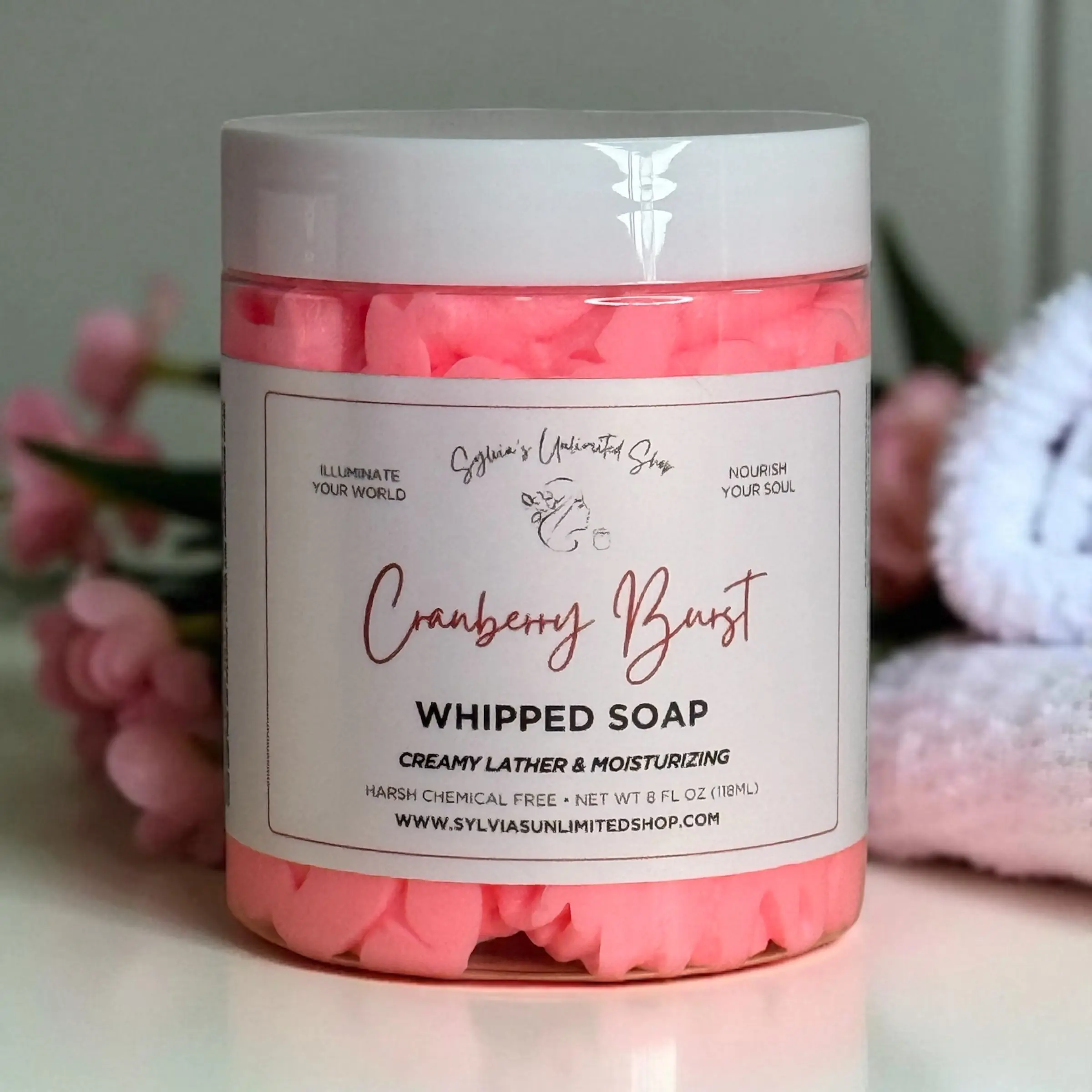 8oz. Cranberry Burst Whipped Soap