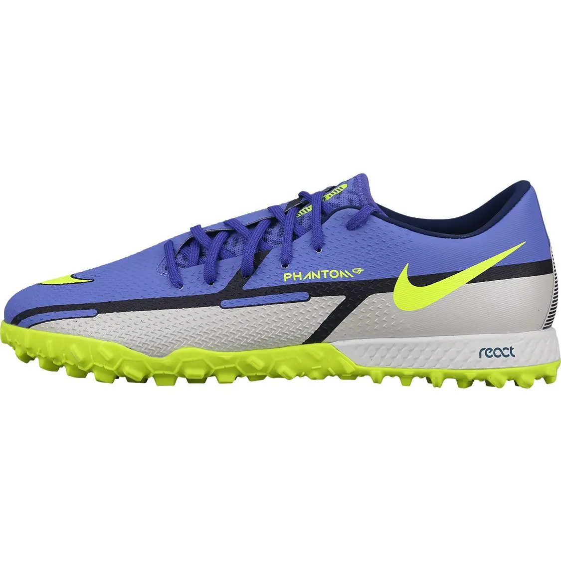 Men's Nike Phantom GT 2 Pro Low-Cut TF Soccer Cleats - Blue, House White, Advanced Materials, Cushioning, Grip, Durability, Official Maison Mihara Casual Trainers