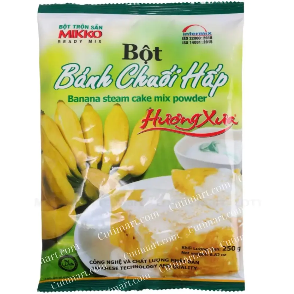 Mikko Banana Steam Cake Mix Powder (Bột Bánh Chuối Hấp Hương Xưa) - 8.82 Oz