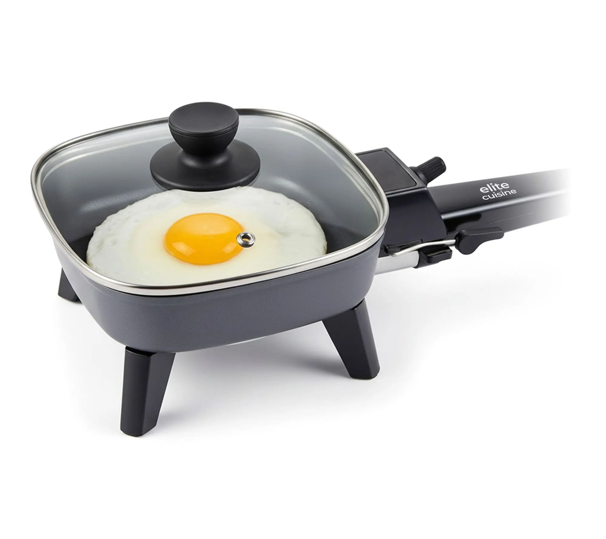 Elite Cuisine 7 " Portable Elec tric Skillet, R emovable Handle Elite Cuisine 7 " Portable Elec tric Skillet, R emovable Handle