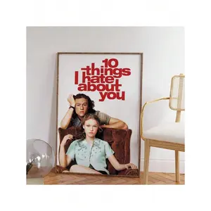 10 Things I Hate About You Movie Poster Vintage Classic Movie Poster Art Home Decoration Poster Gifts High Quality Canvas Art Print Canvas Painting Posters And Prints Wall Art Pictures For Living Room Decoration Frameless Poster