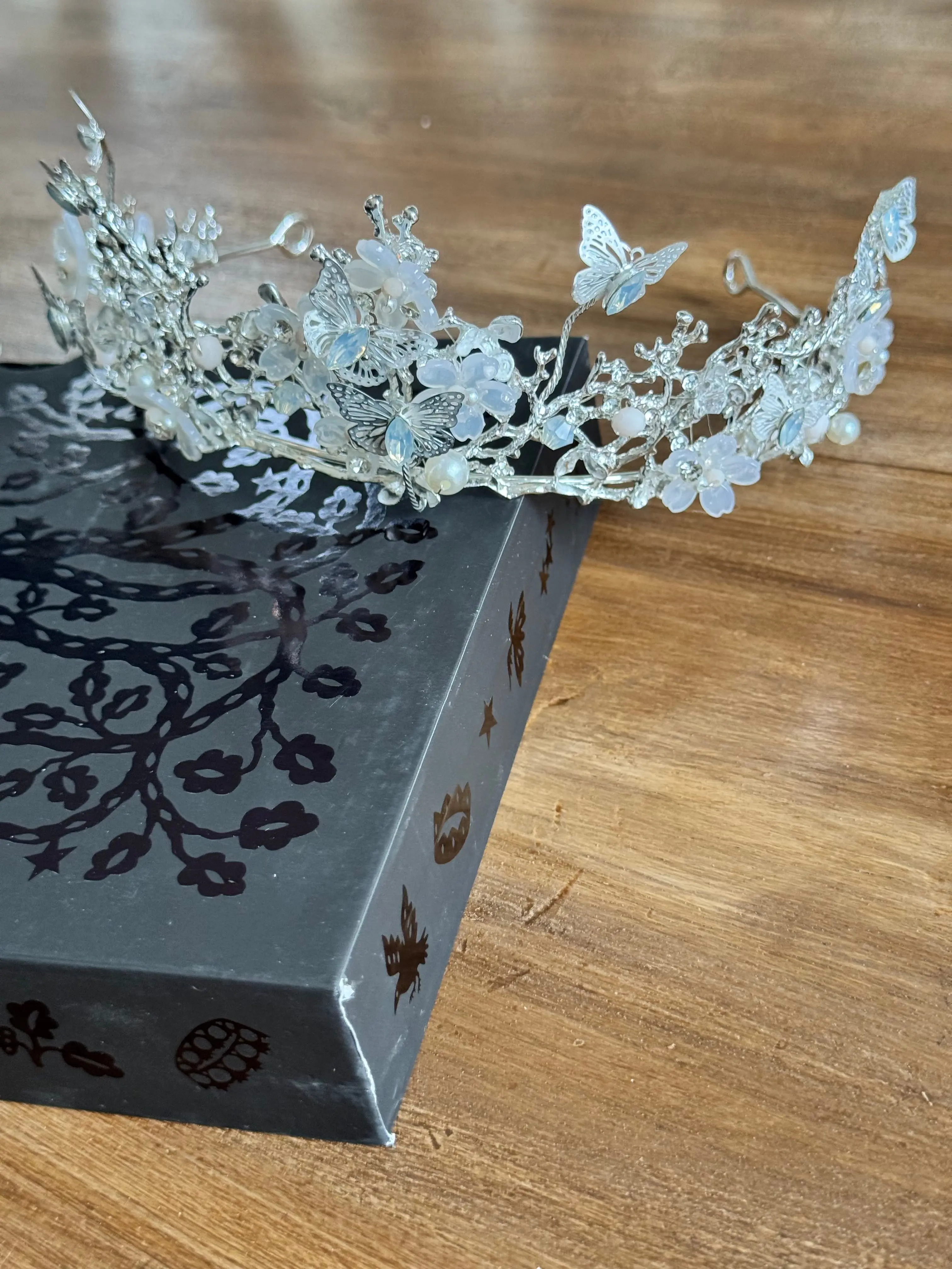Silver Butterflies Crown