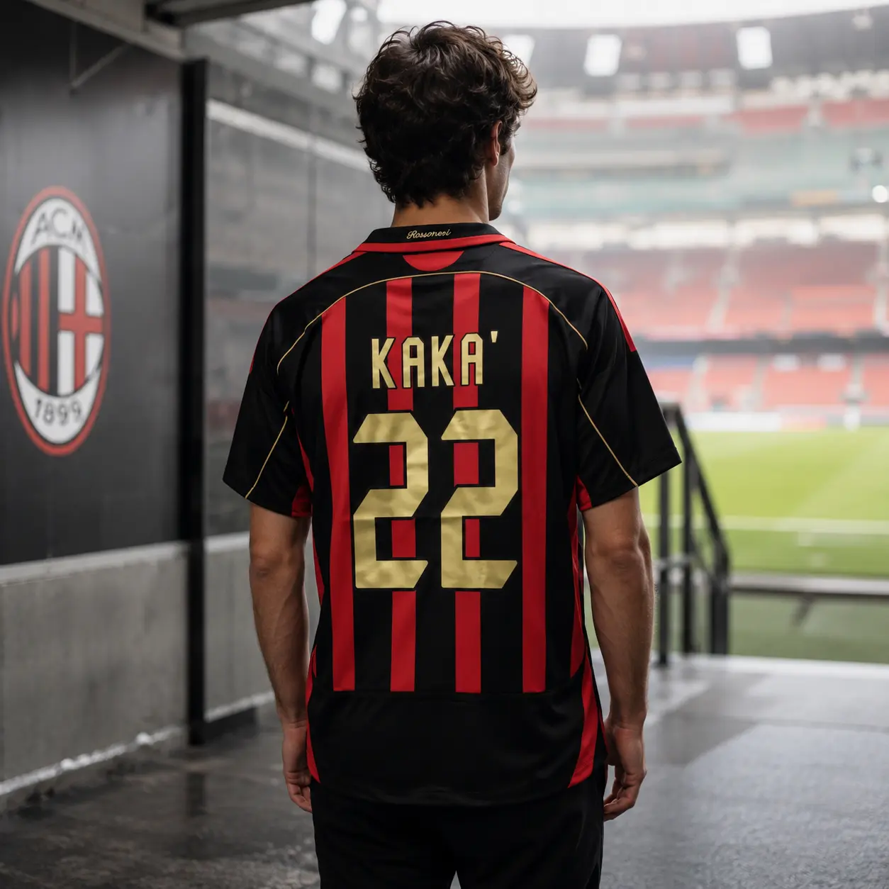 Black Red Striped No.22 Soccer Jersey, Gold Graphic Football Jersey, Retro Short Sleeve Fan Jersey, Unisex Game Day Athletic Sportswear and Streetwear Shirt for Men Women