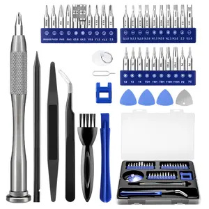 44in1 Precision Screwdriver Set Repair Tool Cleaning Kit for iPhone,MacBook,Computer,Laptop,PC,Tablet, PS4, PS5,Xbox, Nintendo,Game Console,Gamebit,Switch,watch,Glasses,Camera,Mobile cell phones - Gray