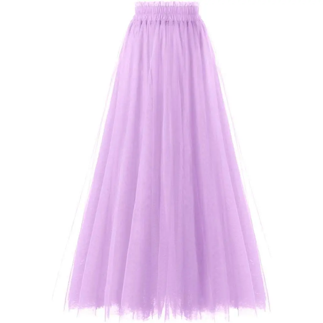 Women's Tulle Skirts A-Line Layered Mesh Tutu Skirt | High Elastic Waist, Tea Length, Evening Outfits, Casual Clothes, Party, Halloween, Elegant, Formal, Homecoming, Wedding
