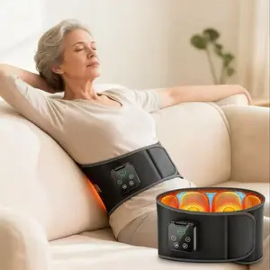 Heated Waist Massage Belt Vibrating Heating Pad Back Protector Heated Wrap, Relaxation Warmth, Lithium Batteries Included, New Condition