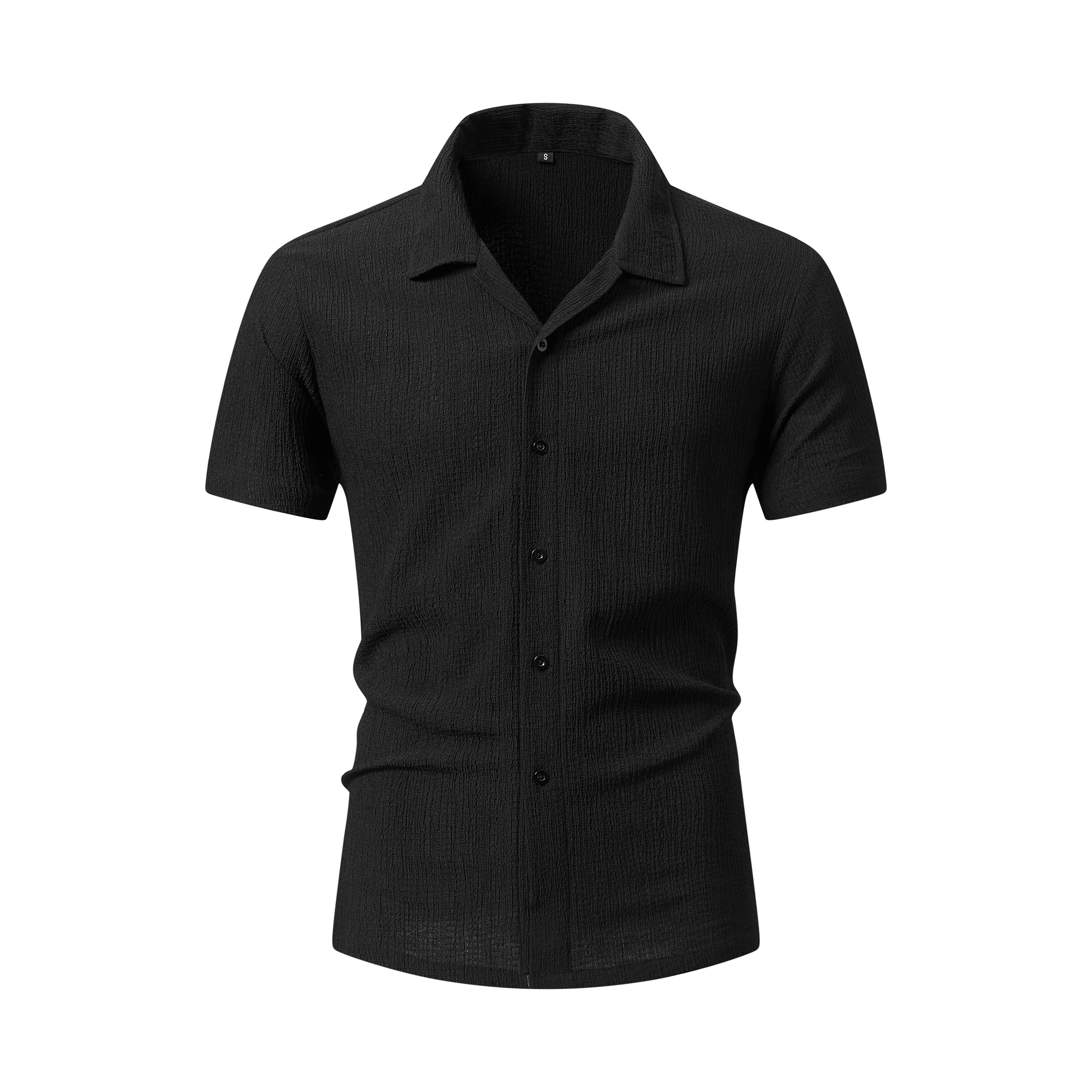 2-Pack Men’s Short Sleeve Shirts – Casual Business Style, Slightly Stretchable, Wrinkle Resistant, Slim Fit, Comfortable and Stylish,SummerWins