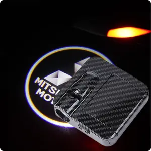 2 Pcs Car Welcome Door Lights for Mitsubishi Cross Outlander L200 Pajero,LED Projector Door Shadow Light Car Door Lighting Logo Decoration Light Accessories Door sensor lights