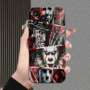 Horror Movie Character Wallpaper, High Elasticity Tpu Protective Anti-Drop Phone Case, Full Edge Scratch-Resistant, Fits iPhone 17-7 Plus Pro Max Series