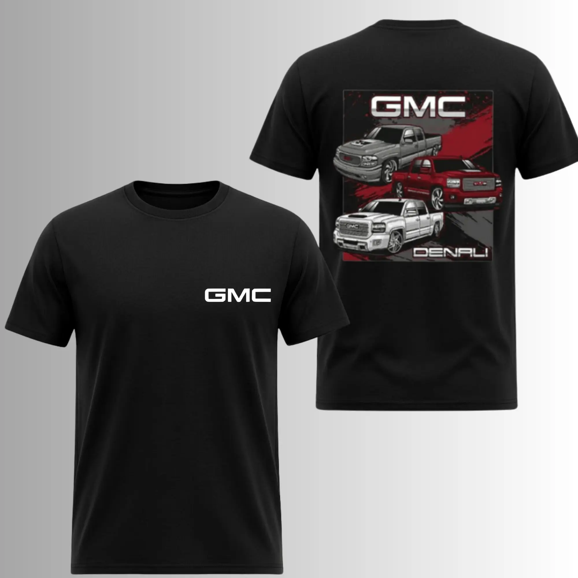 GMC Denali Trucks T-Shirt, 2 Sides, Lifted Pickup Graphic Tee