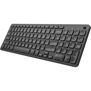 HB305-2 Universal Multi-Device  Keyboard Ultra Compact   Keyboard with Media Hotkeys for Windows iOS iPad OS Android Computer Desktop Laptop Surface Tablet Smartphone