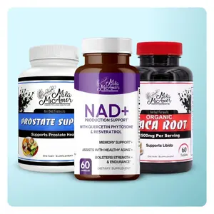 Homme Signature Collection | NAD+ Cellular Energy & Anti-Aging Supplement | Organic Maca Root Sustained Energy Boost | Prostate & Urinary Support
