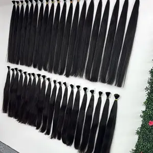 Extensiones de Cabello Humano Color Castaño Oscuro y Negro 32 pulgadas 100 gramos