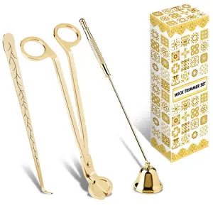 Candle Wick Trimmer, Candle Snuffer and Wick Dipper & Candle Accessory Set, 3 in 1 Candle Care Kit for Candle Lover