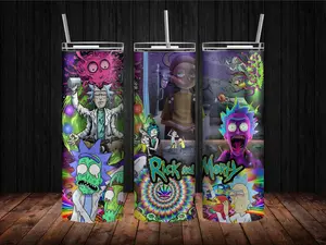 Rick 420 Morty 20oz Tumbler Cup sublimation--=%2=- mom=%2=----=%2=- gift=%2=-- mom gift drinkware tumblers Flasks Lid Metal Stainless