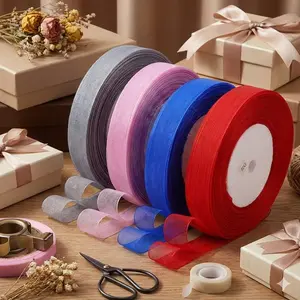 Eco-friendly Solid Color Ribbon for Gift Wrapping, Wall Decor, Party Supplies, DIY Crafts, Wedding & Christmas Gift Decoration, Study Notes, Creative Handmade Materials, Stationery & Learning Tools.