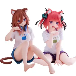 13cm The Quintessential Quintuplets Anime Figure Loungewear Kawaii Nakano Miku Action Figure Nakano Nino Noodle Stopper Figurine
