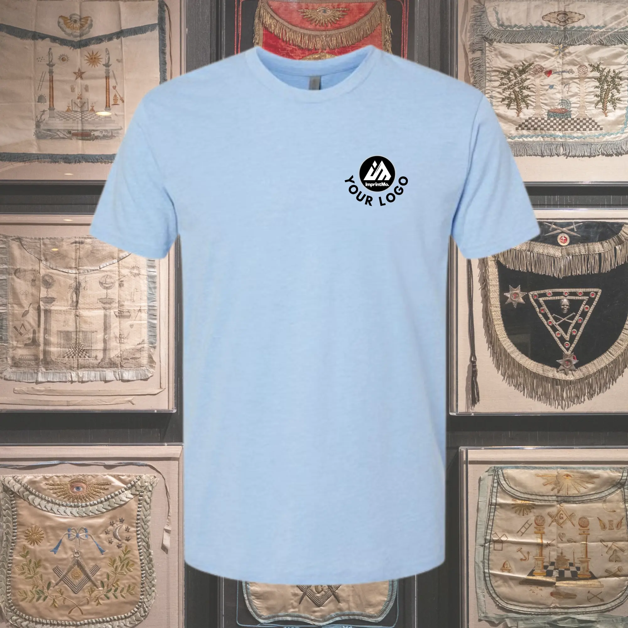 Heather Columbia Blue Next Level 6210 CVC T-Shirt | Premium Soft Custom Tee | Lightweight Cotton Poly Shirt