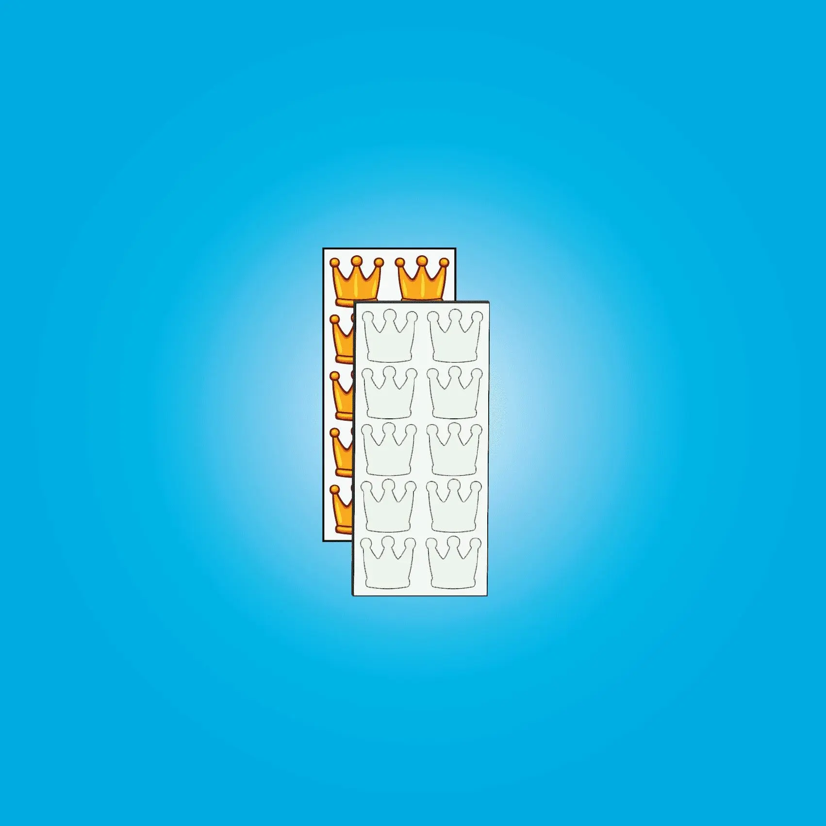 [10 - Pack] Crown - Sublimation Earring Blanks - Studs
