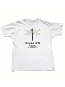 Dragonfly Why Am I So Fly Graphic Fitted T-Shirt Unisex Vintage Insect Nature Tee Funny Wildlife Shirt Gift for Bug Lover