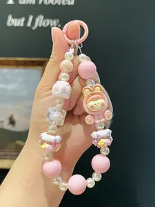 New Cartoon Phone Chain Lilith Series Hand-Drawn Beaded Keychain, Trendy Cute Keychain, Cute Kawaii Bag Charm, Fashion Accessory, Perfect Gift for Women