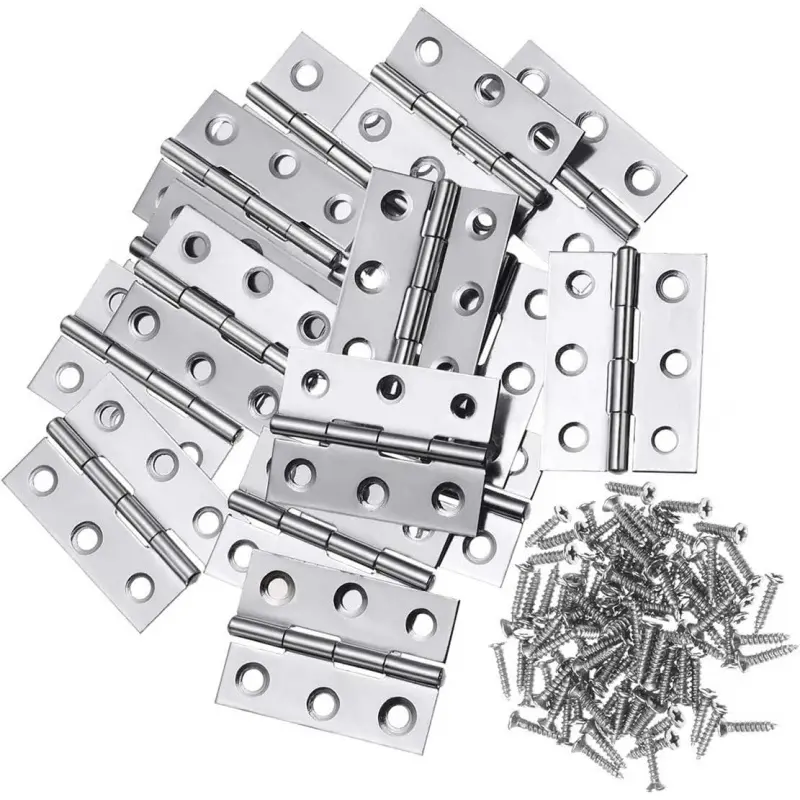 20 stainless steel folding hinges 5.08 cm door and window hinge distribution 120 screws Heavy Duty Hinges Door Hardware