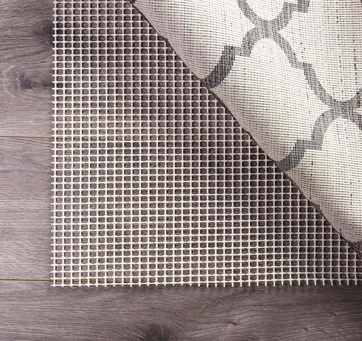 HomeRoots Premium PVC Fiber Rug Pad, 4' x 6', Indoor Use, Non-Slip, High-Density Thick Fibers, Floor Protection, Durable